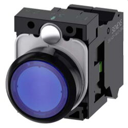 Siemens Drucktaster beleuchtet 22mm rund blau 1S...