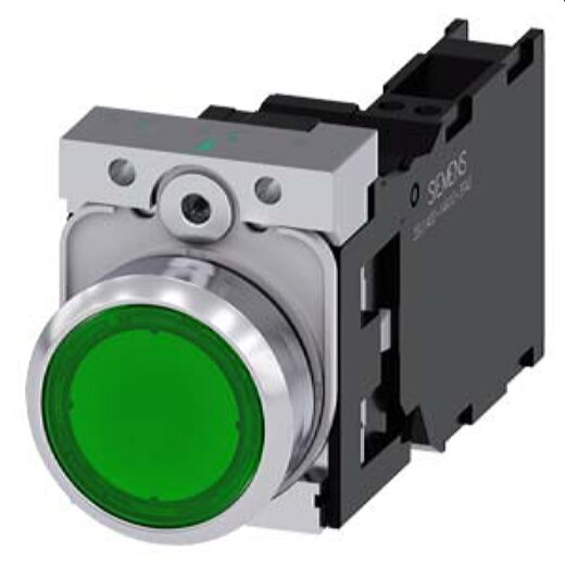 Siemens Drucktaster beleuchtet 22mm rund gelb 1S1OE 3SU1156-0AB40-3FA0