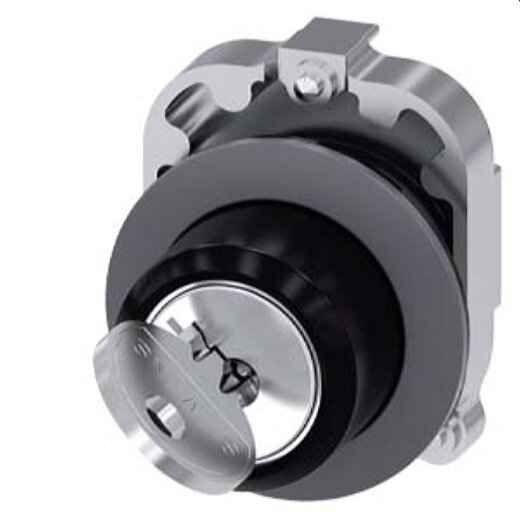 Siemens Schlüsselschalter RONIS 30mm rund Metall matt O 3SU1060-4LC01-0AA0