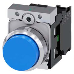 Siemens Drucktaster 22mm rund blau 1S 3SU1150-0BB50-1BA0