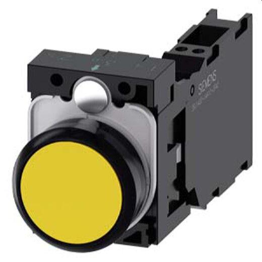Siemens Drucktaster 22mm rund gelb 1S1OE 3SU1100-0AB30-3FA0