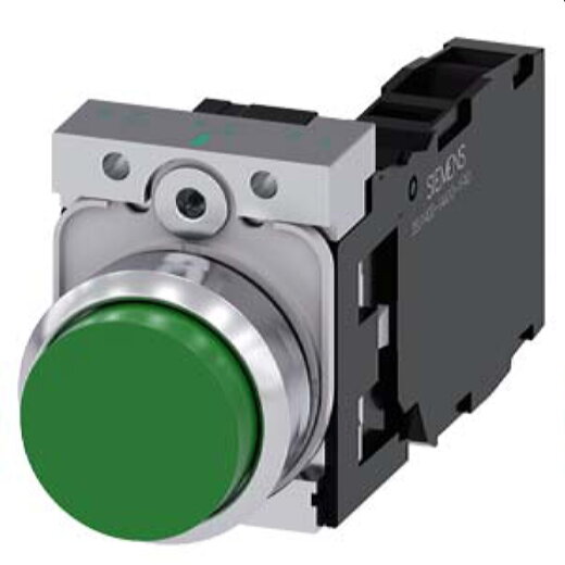 Siemens Drucktaster 22mm rund grün 1S1OE 3SU1150-0BB40-1FA0
