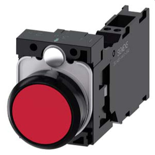 Siemens Drucktaster 22mm rund rot 1S1OE 3SU1100-0AB20-3FA0
