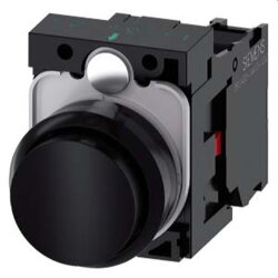 Siemens Drucktaster 22mm rund schwarz 1OE 3SU1100-0BB10-1CA0
