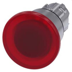 Siemens Pilzdrucktaster beleuchtet 22mm rund rot 40mm...