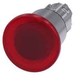 Siemens Pilzdrucktaster beleuchtet 22mm rund rot 40mm...