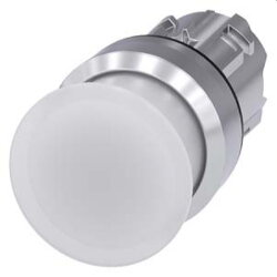Siemens Pilzdrucktaster beleuchtet 22mm rund weiss 30mm...