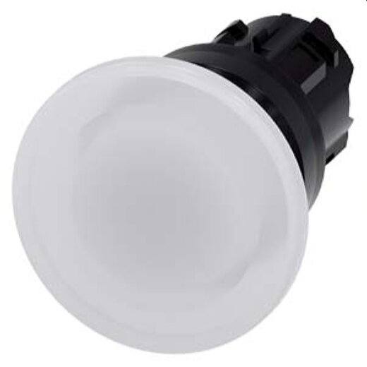 Siemens Pilzdrucktaster beleuchtet 22mm rund weiss 40mm 3SU1001-1BD60-0AA0