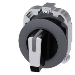 Siemens Knebelschalter beleuchtbar 30mm rund Metall matt...