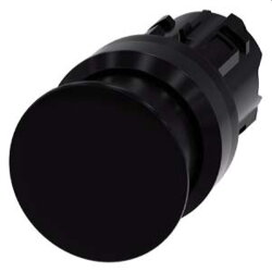 Siemens Pilzdrucktaster 22mm rund schwarz 30mm...