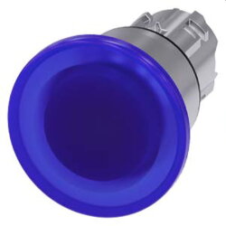 Siemens Pilzdrucktaster beleuchtet 22mm rund blau...