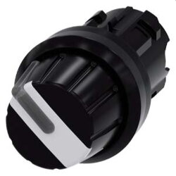 Siemens Knebelschalter beleuchtbar 22mm rund schwarz...