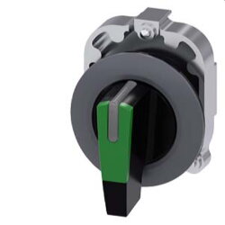 Siemens Knebelschalter beleuchtbar 30mm rund Metall matt...