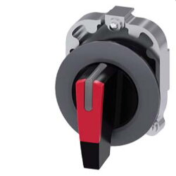 Siemens Knebelschalter beleuchtbar 30mm rund Metall matt...