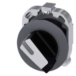 Siemens Knebelschalter beleuchtbar 30mm rund Metall matt...