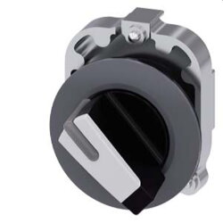 Siemens Knebelschalter beleuchtbar 30mm rund Metall matt...