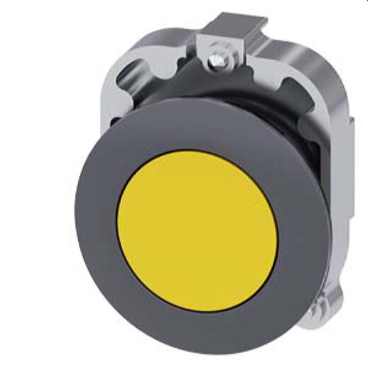 Siemens Drucktaster 30mm rund Metall matt gelb 3SU1060-0JA30-0AA0
