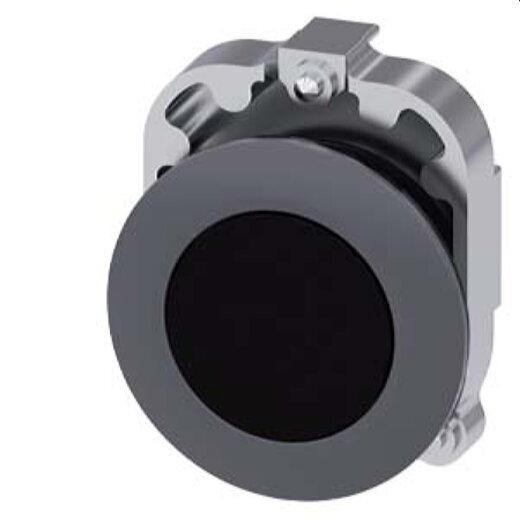 Siemens Drucktaster 30mm rund Metall matt schwarz 3SU1060-0JA10-0AA0