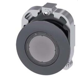 Siemens Drucktaster beleuchtet 30mm rund Metall matt klar...