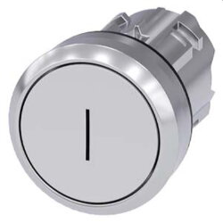 Siemens Drucktaster 22mm rund weiss Symbol I...