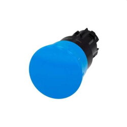 Siemens Pilzdrucktaster 22mm rund blau Drehentriegelung...