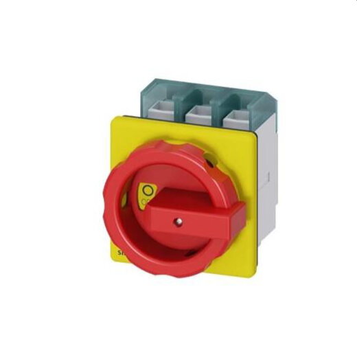 Siemens Not-Aus-Schalter 3polig fuer Fronteinbau 3LD2704-0TK53