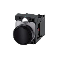 Siemens Drucktaster 22mm rund schwarz 1OE 3SU1100-0AB10-1CA0