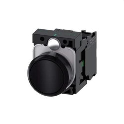 Siemens Drucktaster 22mm rund schwarz 1S 3SU1100-0AB10-1BA0