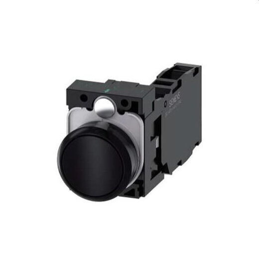 Siemens Drucktaster 22mm rund schwarz 1S1OE 3SU1100-0AB10-1FA0