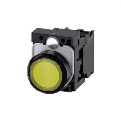 Siemens Drucktaster beleuchtet 22mm rund gelb 1S...