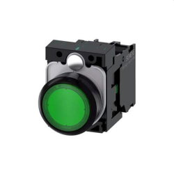 Siemens Drucktaster beleuchtet 22mm rund gruen 1S...