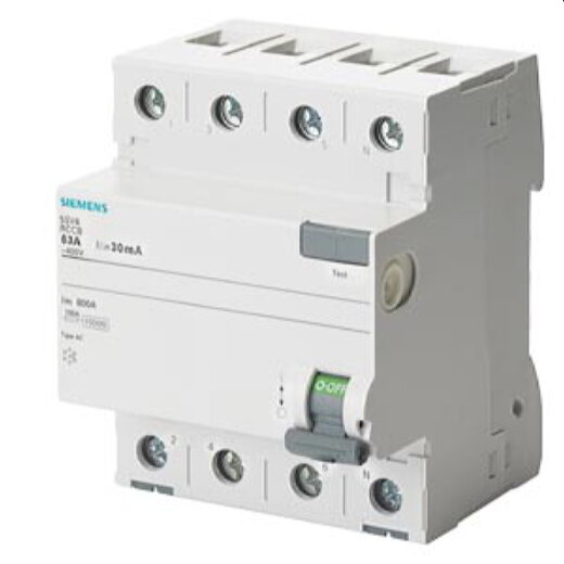 Siemens FI-Schutzschalter 4polig Typ AC 25A 30mA 400V 5SV4342-0MB