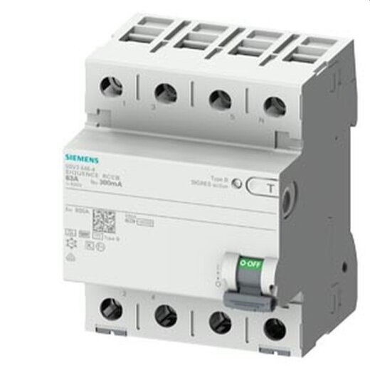 Siemens FI-Schutzschalter 4polig Typ B 40A 30mA 400V 5SV3344-4