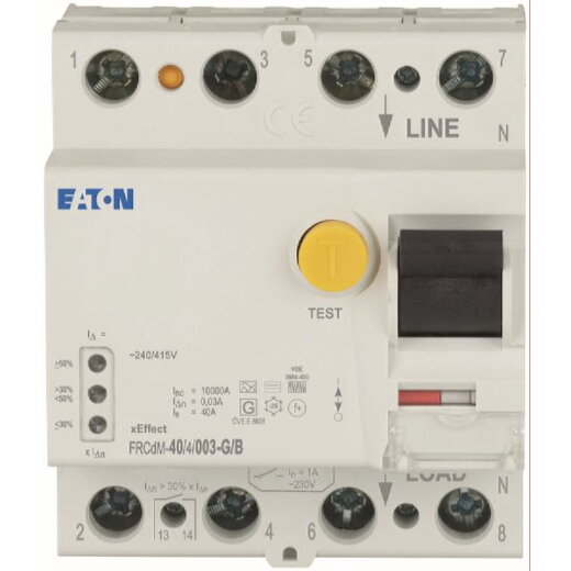 EATON Electric FI-Schutzschalter allstromsensitiv FRCdM-40/4/003-G/B 40/0,03A 4polig G/B