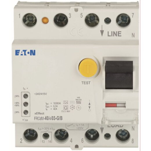 EATON Electric FI-Schutzschalter allstromsensitiv FRCdM-40/4/03-G/B 40/0,3A 4polig G/B