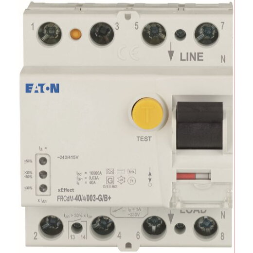 EATON Electric FI-Schutzschalter allstromsensitiv FRCdM-40/4/003-G/B+ 40/0,03A 4polig G/B+