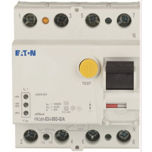 EATON Electric FI-Schutzschalter FRCDM-63/4/003-G/A 63/0,03A 4polig