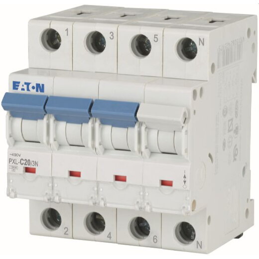 EATON Electric Leitungsschutzschalter PXL-C20/3N C20A 3polig+N