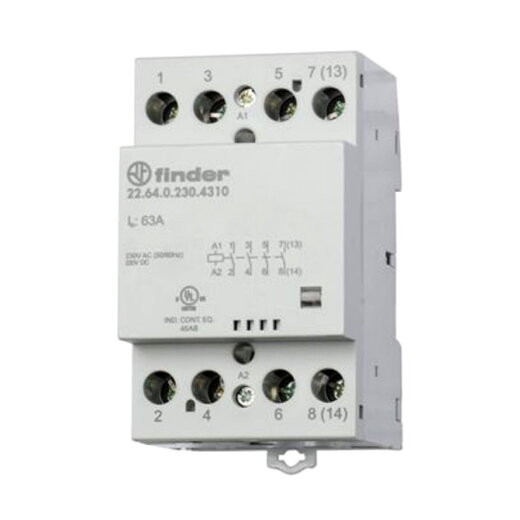 Finder Installationsschütz 22.64.0.230.4310 4S 63A Spule 230VAC/220 1 STK