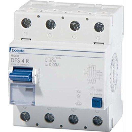 Doepke FI-Schutzschalter DFS4 063-4/0,03-A R Schutzleiter rechts