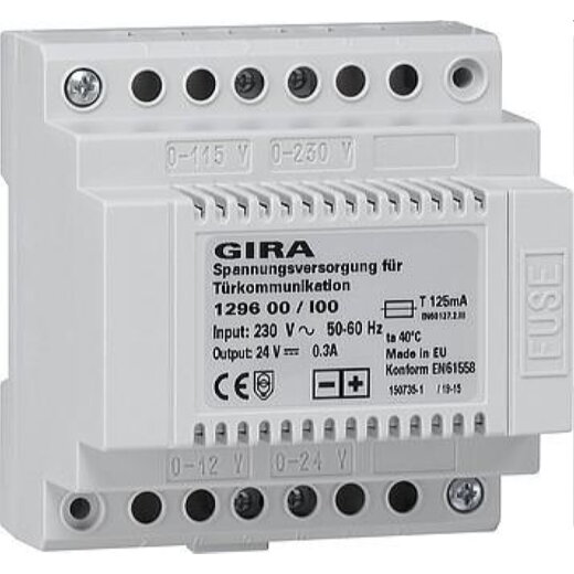 Gira Spannungsversorgung 129600 Tuerkommunikation DC 300mA REG