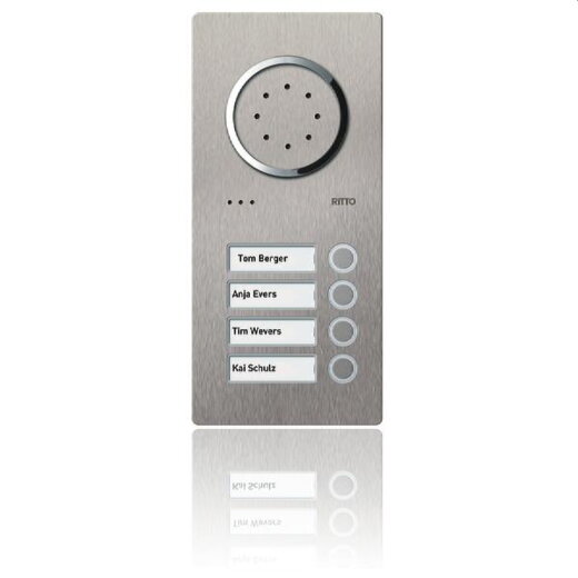 Ritto Acero Acero Edelstahl-Türstation 1810420 (4 Teilnehmer)