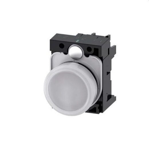 Siemens Leuchtmelder 22mm rund weiss Linse glatt 3SU1106-6AA60-1AA0