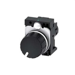 Siemens Potentiometer 22mm rund schwarz 47K Ohm...
