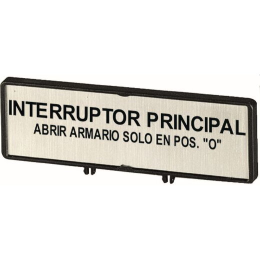 EATON Electric Zusatzfrontschild ZFS77-P3 Spanisch