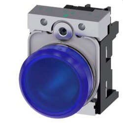 Siemens Leuchtmelder 22mm rund blau Linse glatt...