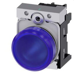 Siemens Leuchtmelder 22mm rund blau Linse glatt...