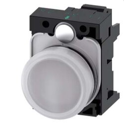 Siemens Leuchtmelder 22mm rund weiss Linse glatt...