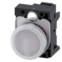 Siemens Leuchtmelder 22mm rund weiss Linse glatt...