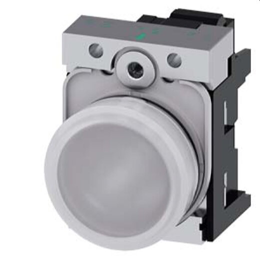 Siemens Leuchtmelder 22mm rund weiss Linse glatt 3SU1152-6AA60-3AA0